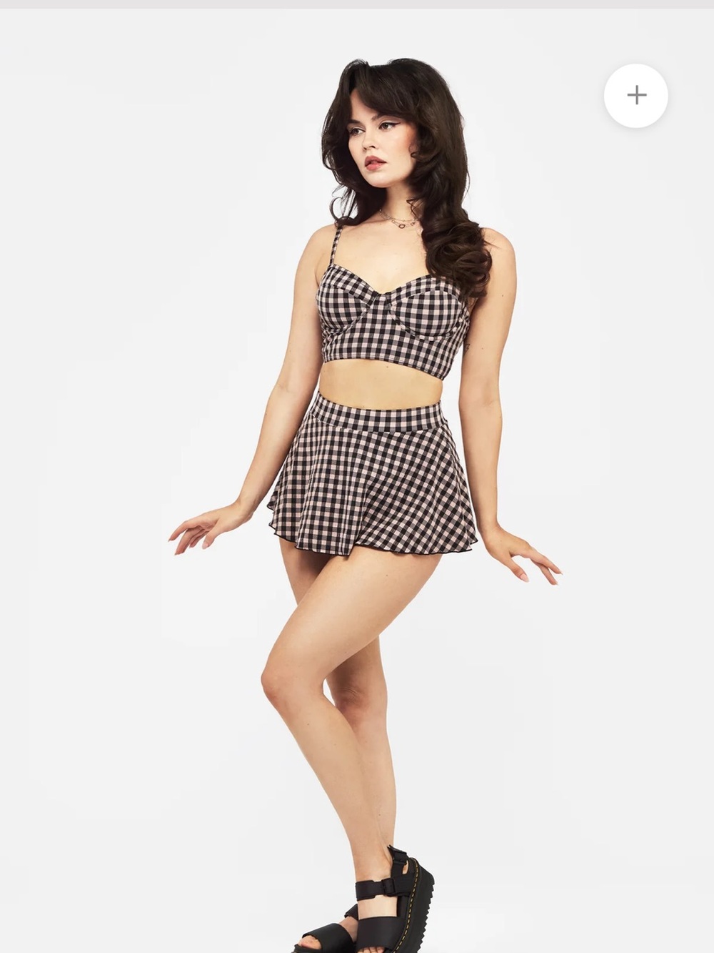 Disturbia Pink Terra Gingham Bikini Set Size US 2
